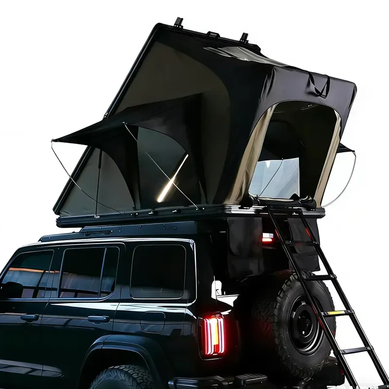 Roof Tent for Cars - Hard Shell, Aluminum Alloy Frame, Double-layer, Single-bedroom Roof Tent