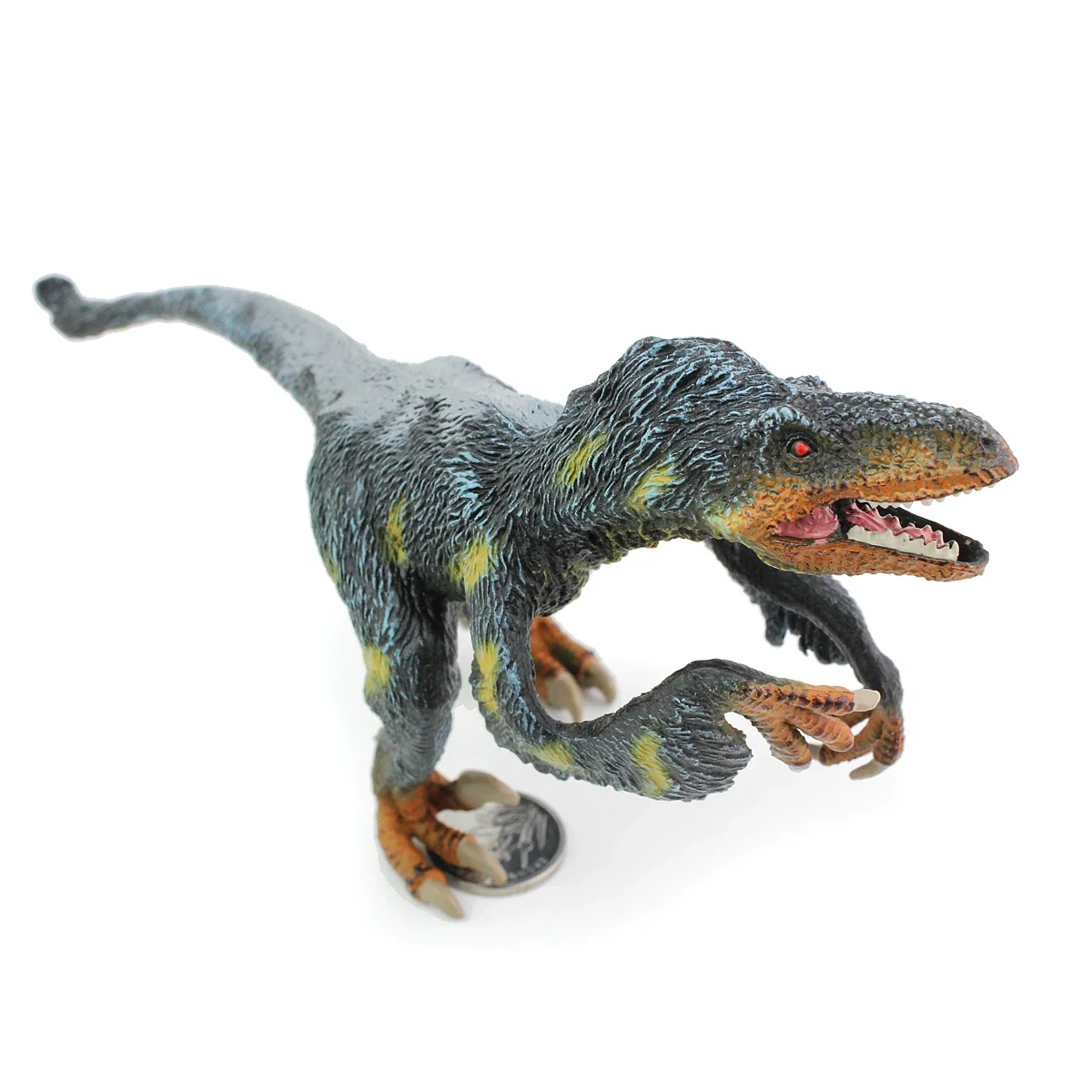 Jurajski dinozaur zabawki Utah Raptor solidna plastikowa imitacja zwierzęcia Model figurki prezent urodzinowy dla dzieci zabawka