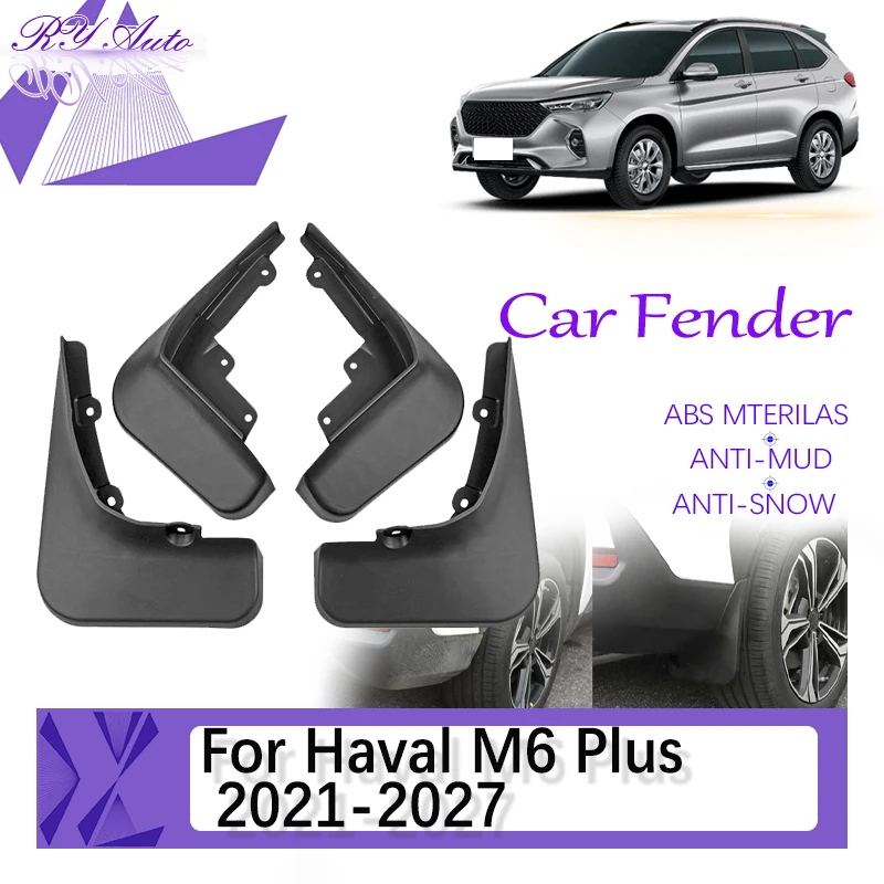 

Car Mud Fender For Haval M6 Plus 2021 2022 2023 2024 2025 2026 2027 Antifreeze Mudguard Door Guard Mudflap Flap Auto Accessories