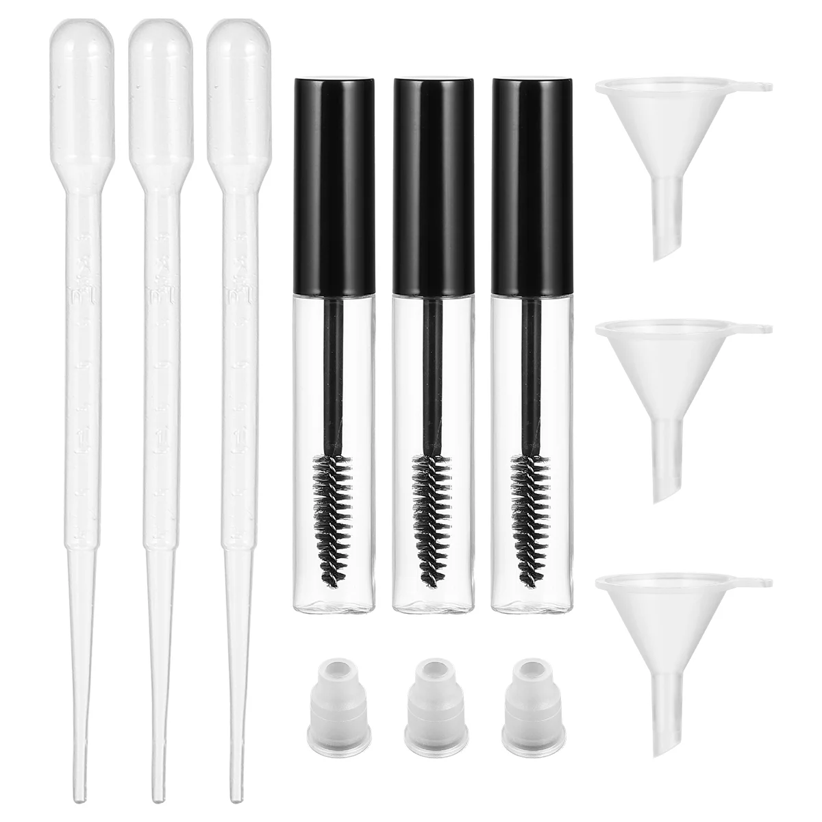 

9 Pcs Mascara Tube Empty Eyeliner Refillable Eyelash Lip Gloss Wand Tubes Cream