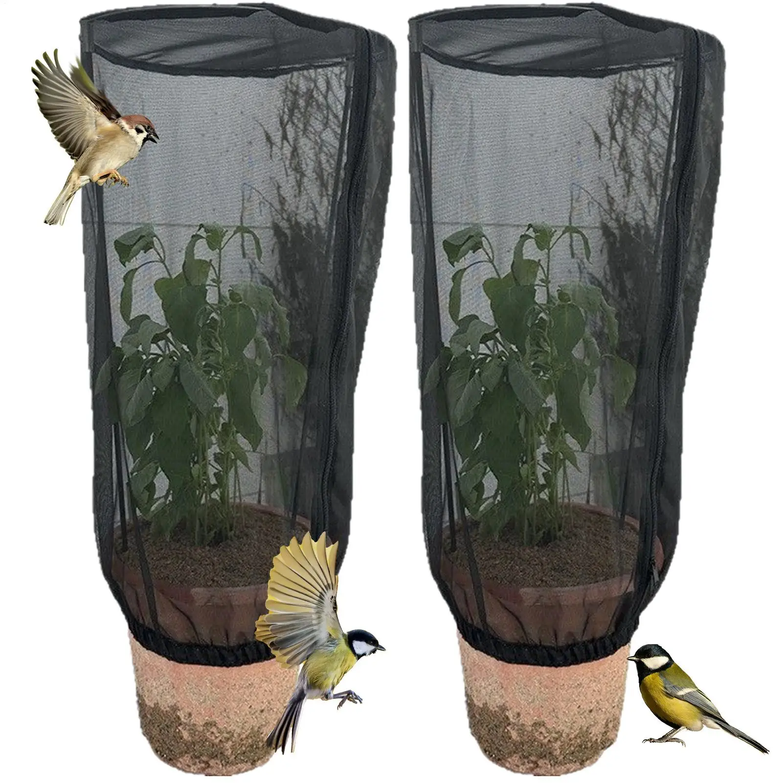 

Защитные сетки для садовых растений, 2 шт., от птиц, для томатов, овощей, фруктовых деревьев, цветов, от мороза