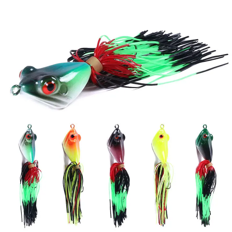 

1pcs Tadpole Frog Black Bass Lure 10cm 9g All-Purpose Single-Hook Frog Lure Black Bass Lures Practical Fishing Accessories
