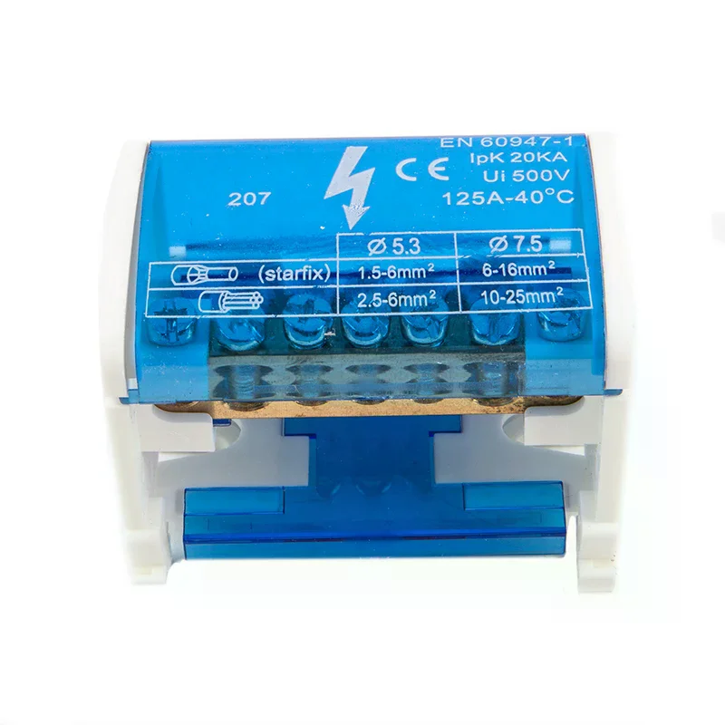 1Pcs Din Rail Terminal Block WKH207 Power Distribution Box Modular Connection Block