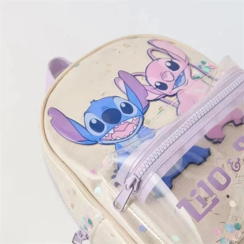 Plecak studencki Disney Stitch Cute Anime Cartoon dziecięca moda wychodzi w podróż nowy wzór ruchomych piasków torba na ramię prezenty świąteczne