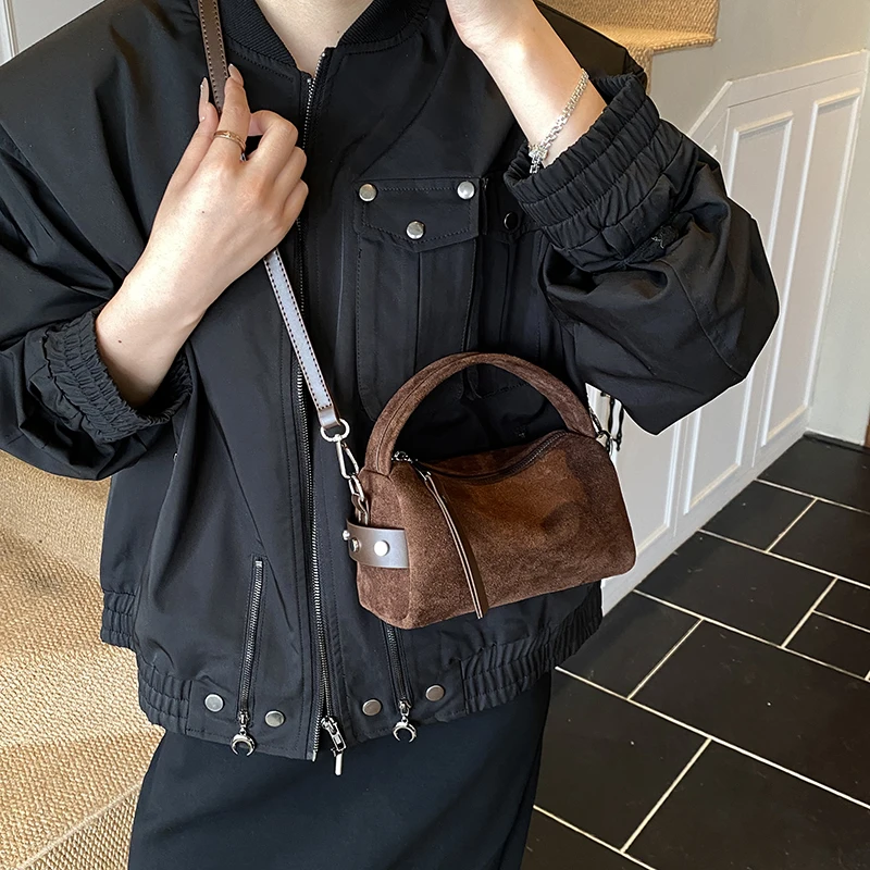 2026 Modische Retro Mini PU-Leder Schultertaschen für Damen Bucket Crossbody Bag Luxus Designer Geldbörsen und Handtaschen – Detail 2