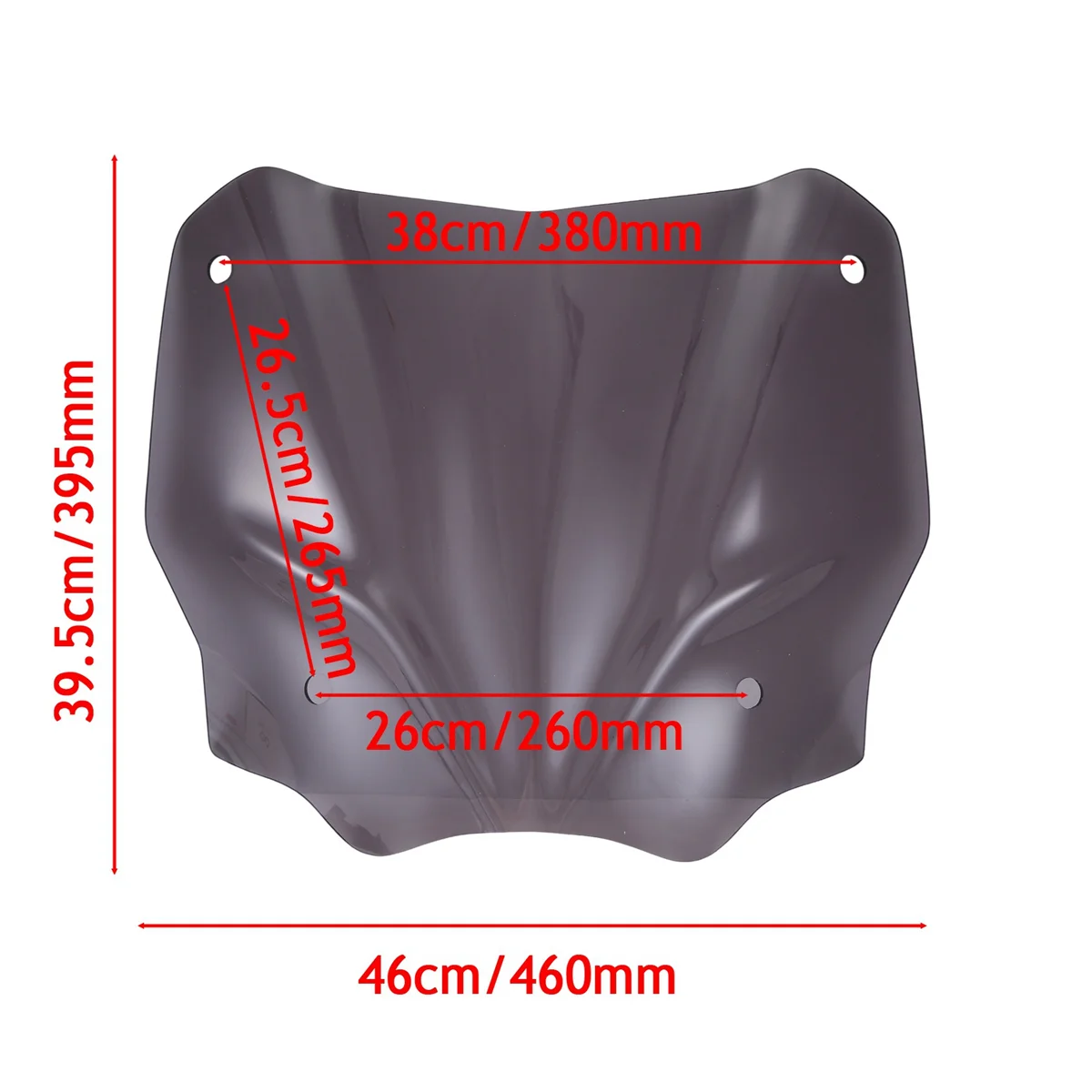 395mm Smoke Motorcycle Windscreen Windshield Fit for SH125 SH150 SH150I SH125I 2020-2023