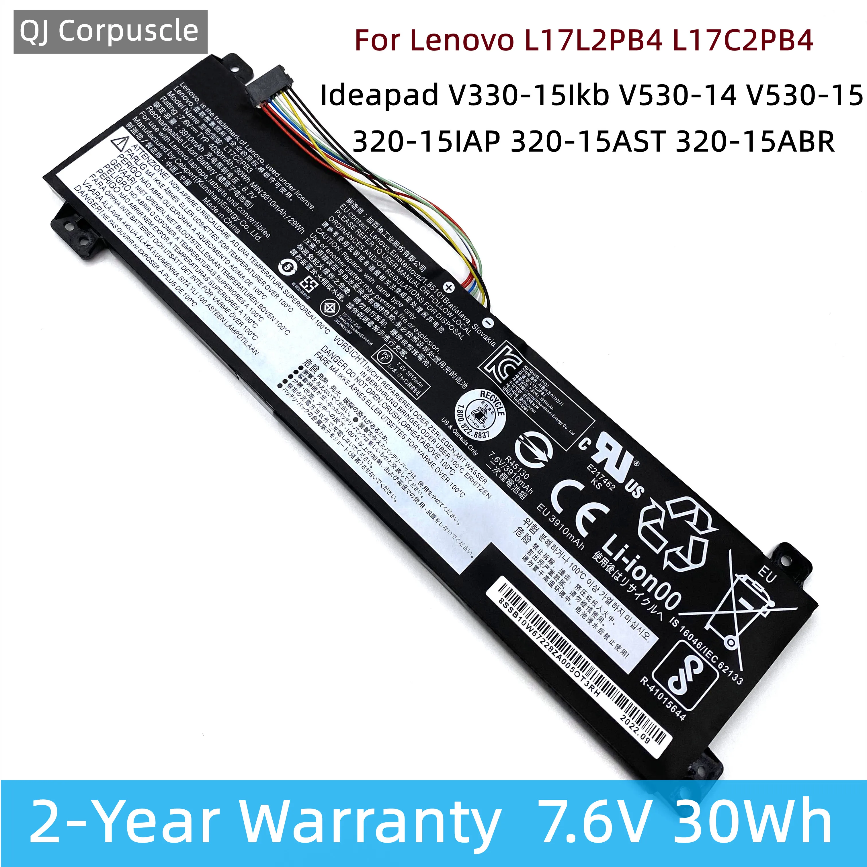 

Original L17L2PB4 Laptop Battery For Lenovo L17C2PB3 L17M2PB4 L17C2PB4 V330-15Ikb V530-14 V530-15 V130-15IKB L17L2PB3 L17M2PB3