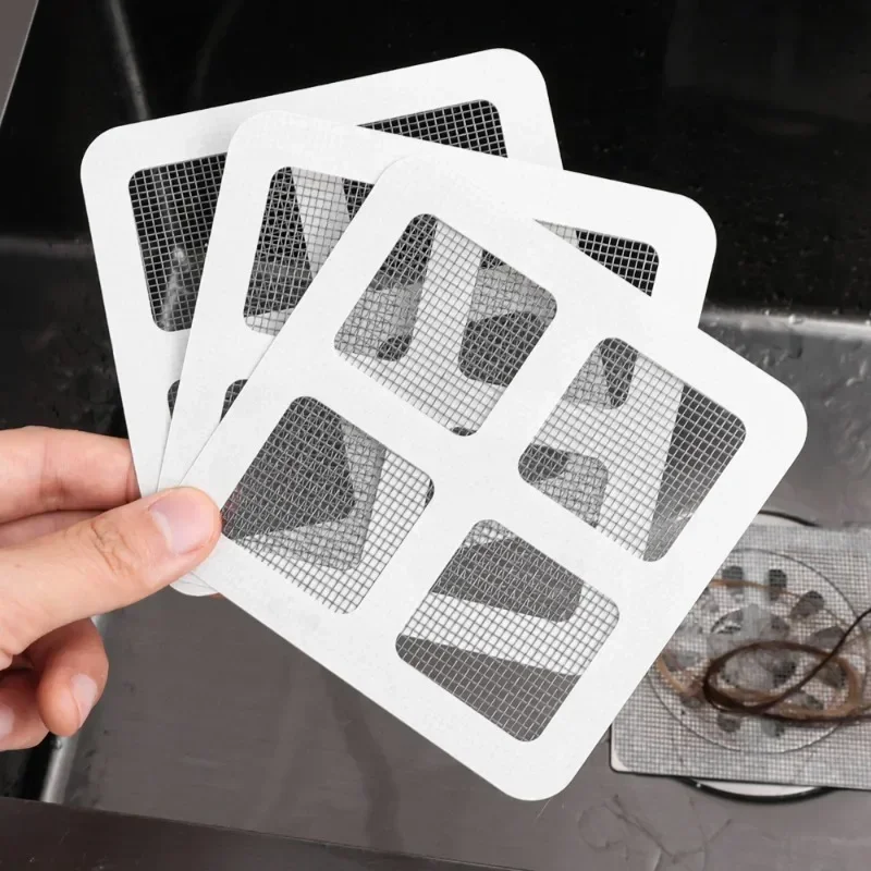 30/50Pcs Disposable Floor Drain Sticker Bathroom Hair Catcher Stopper Shower Drain Cover Anti-blocking Kitchen Sink Strainers