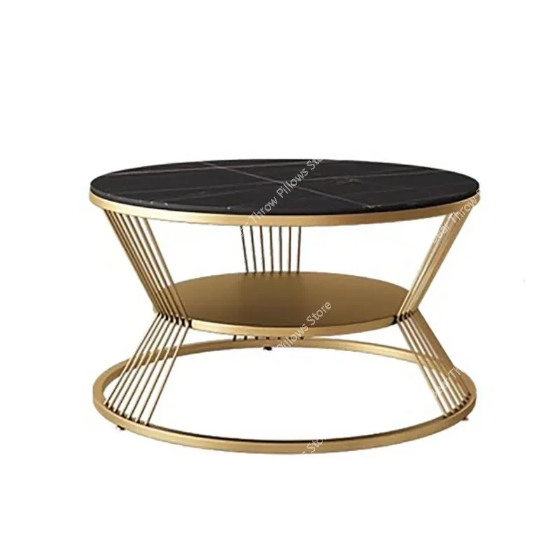 Luxury Black Coffee Tables Modern Design Drawer Nordic Side Table Legs Metal Storage Mesa De Centro De Sala Home Furniture