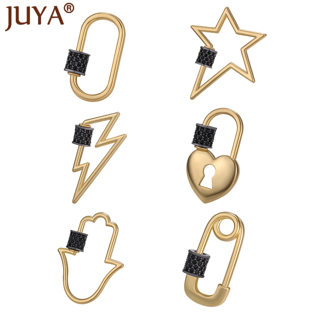 

1 шт. Модная медная застежками с черный кубический цирконий мульти Форма крепеж, для женщин, сделай сам, ювелирное изделие для ожерелья Поиск