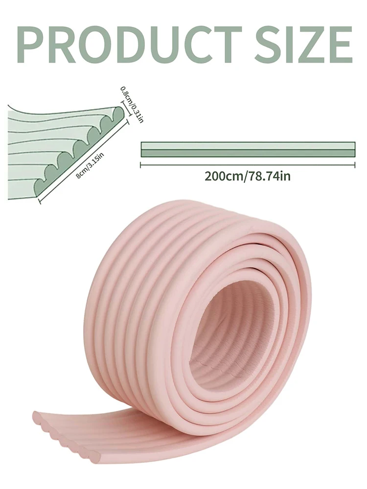 

2 м детская защитная полоса для края стола, защита углов стола, детская подушка от столкновений, пенопластовый бампер, бесплатная лента