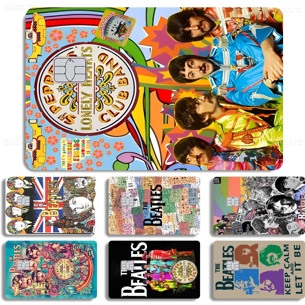 T-The-B-Beatles Rock Band 2024 Anime Cartoon Skin Stickers Film Tape Case For Big Credit Debit Card Front Side