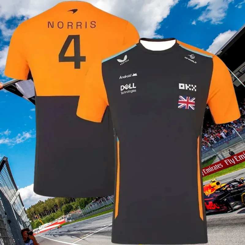 20245 Hot Selling F1 Racing Lando Norris Team T-shirt Men's Outdoor Sports # 4 Racing Short Sleeved MOTO GP Cycling Suit