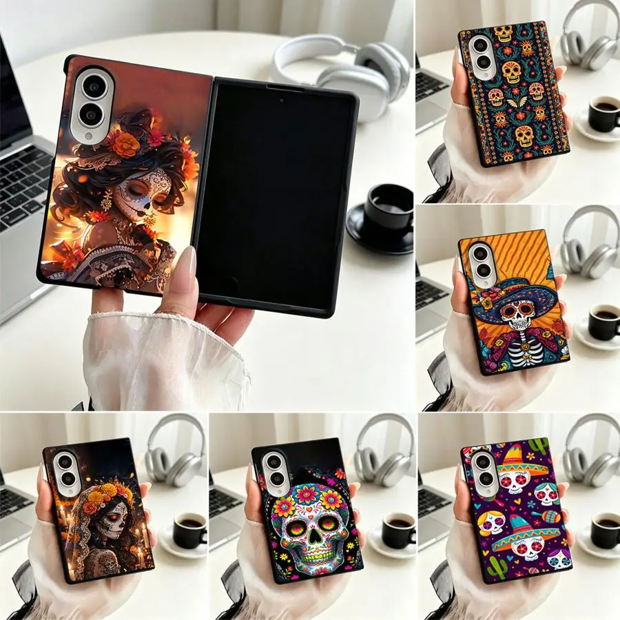Skull Stripe Pattern Case for Samsung Galaxy 8 Z Fold8 Wide Z Fold 8 ZFold8 Ultra Phone Cover