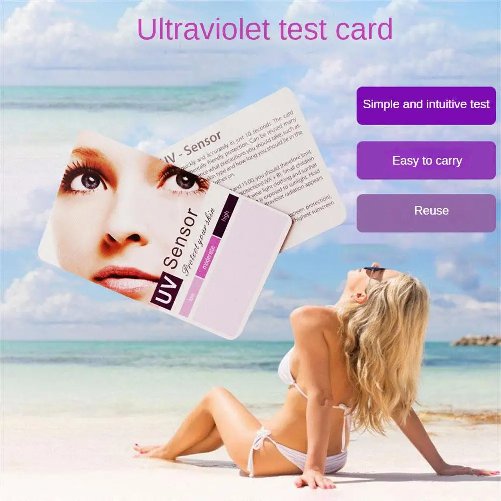 Color-changing Pvc Card Uv Protection Change Color In Sunlight Solar Probe Popular Product Skin Protection Hot Trend Uv Test