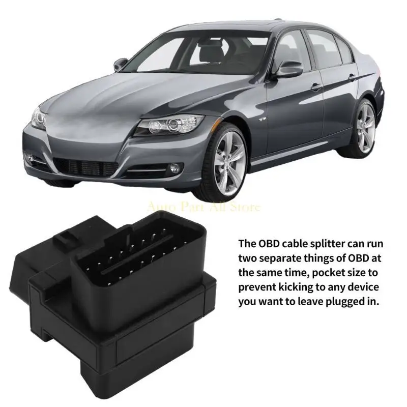 

J0ma obd2 Кабель сплиттера от 16 коннал мужского до 2 женского разъема для легкого диагностического доступа