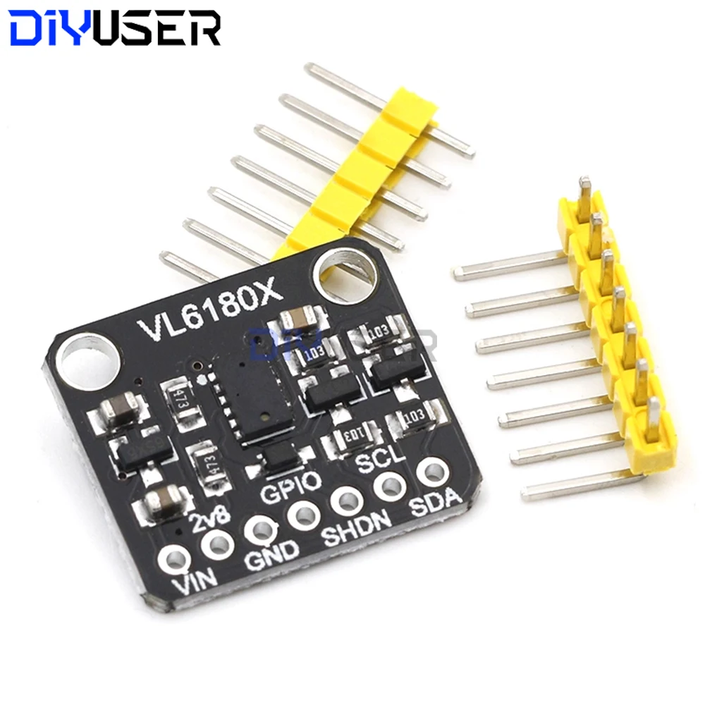 VL6180X Distance Sensor Module, ToF Proximity Gesture Detector, High Precision I2C Interface, 3.3V/5V Compatible