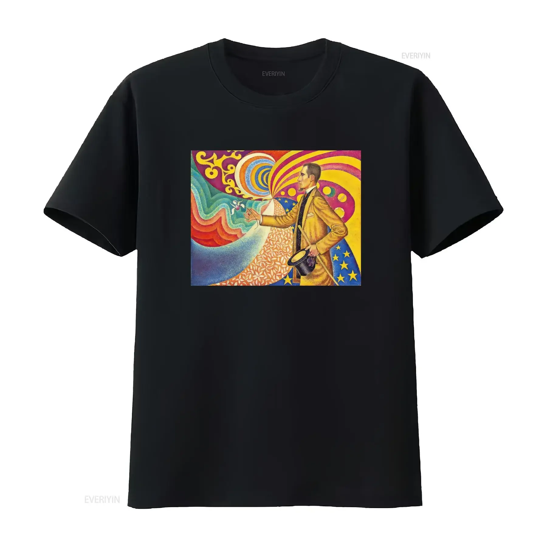 Portrait of Felix Feneon Paul Signac Painting T Shirt Art for Her Him Lover vintage Washed Unisex Stylish Top For Everyday Wear