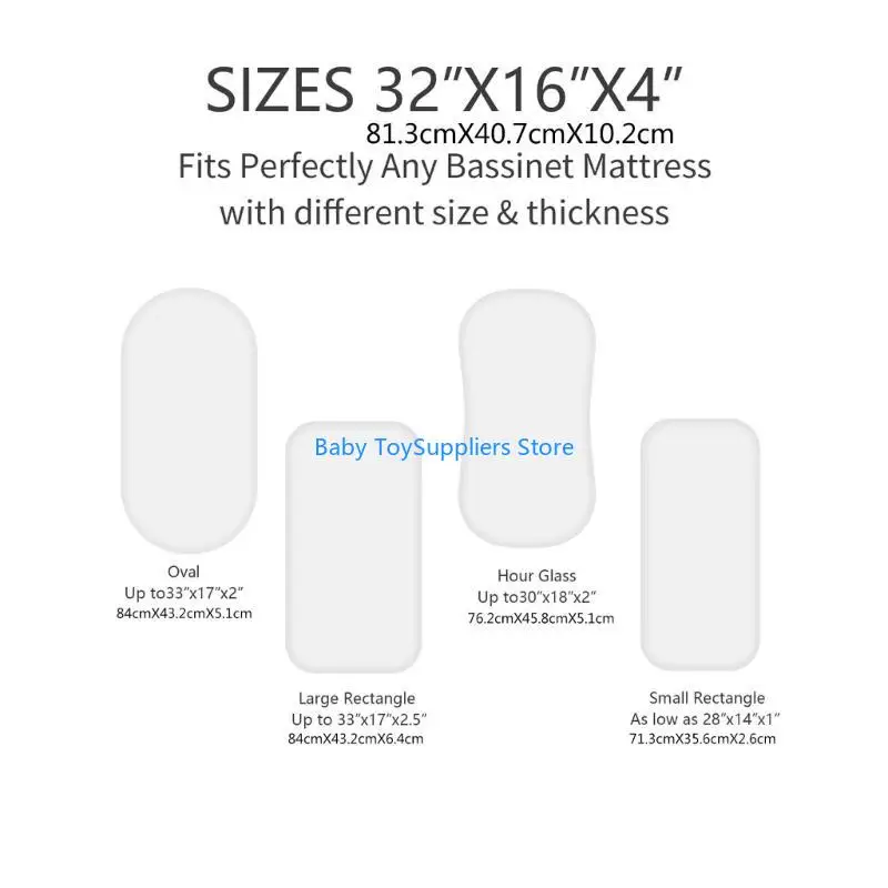 R1WF Set of 2pc Breathable Baby Bassinet Sheets Removable Cradles Bed Sheet Sleeve