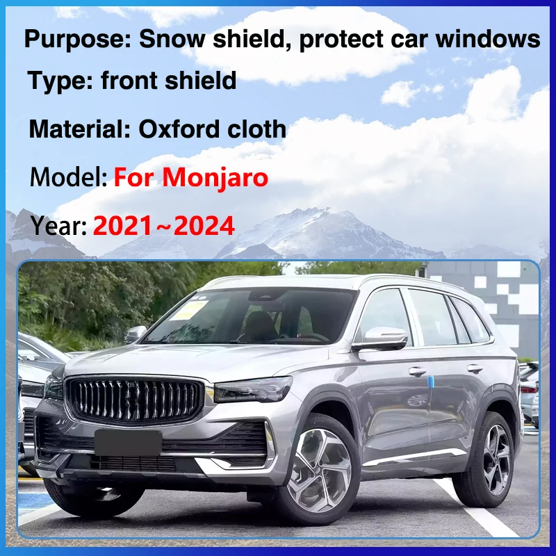 For Geely Monjaro 2021~2024 Xingyue L KX11 Car Windshield Snow Shield Winter Covers Front Window Anti Frost Outdoor Accessories