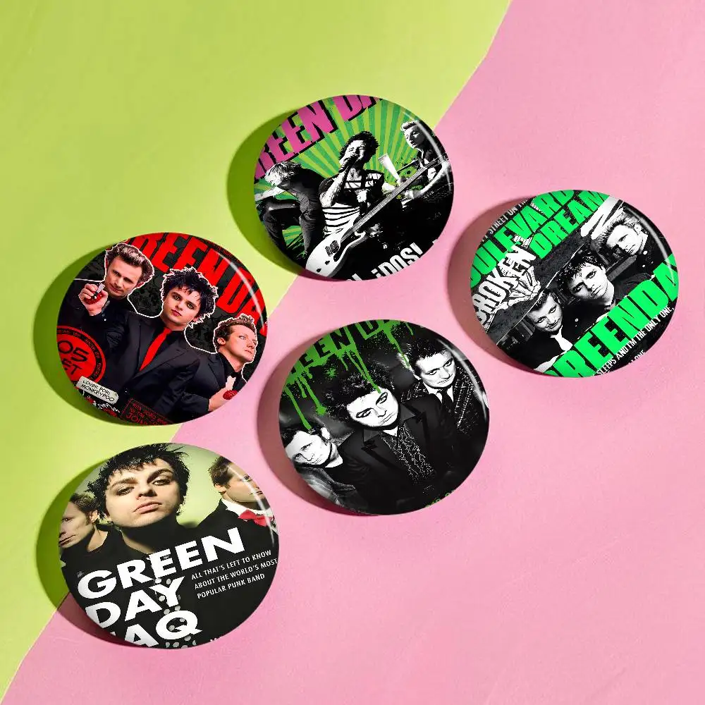 Modern Pop Wall Art Green Day Music Rock Band Creative Pins Funny Badge Backpack Hat Accessories Jewelry Gifts