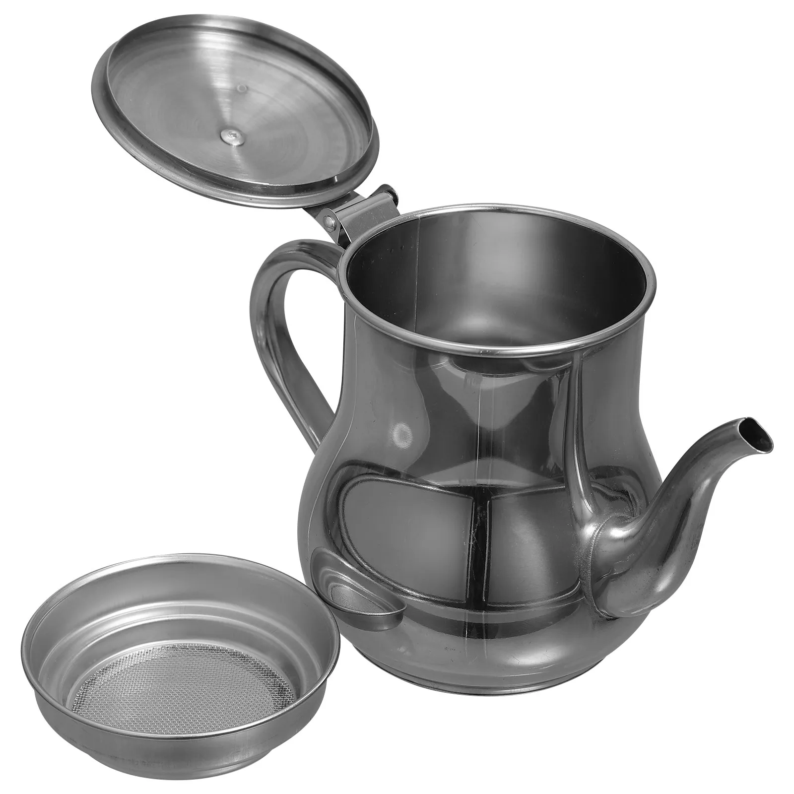 

Kitchen Oil Container Stainless Steel Grease Separator Pot Large Capacity Oil Strainer Storage Canister Easy Clean Use