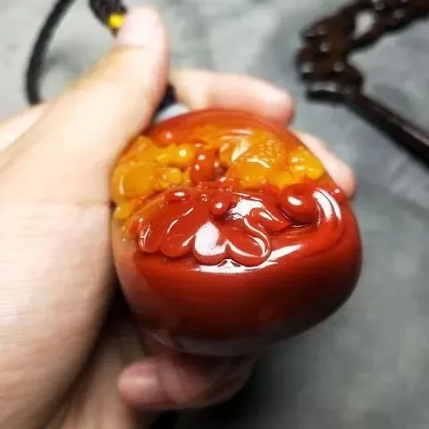 Raw Stone Carving Jade Goldfish Handheld Ornament Wealth Brings Good Luck Handheld Imitation Shoushan Stone Hand