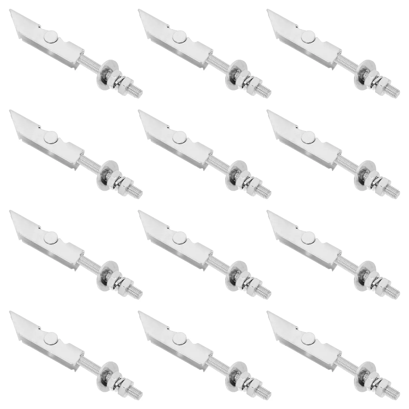 12Pcs Steel Toggle Bolts Heavy Duty Drywall Anchor Set Adjustable Clamping Width for Hollow Walls Brick Ceilings Shelves Frames