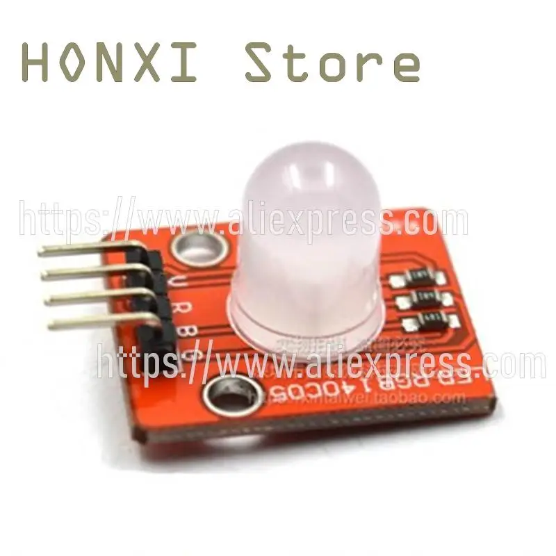 2PCS Electronic building blocks RGB full-color LED module 10 mm highlighting new full-color LED