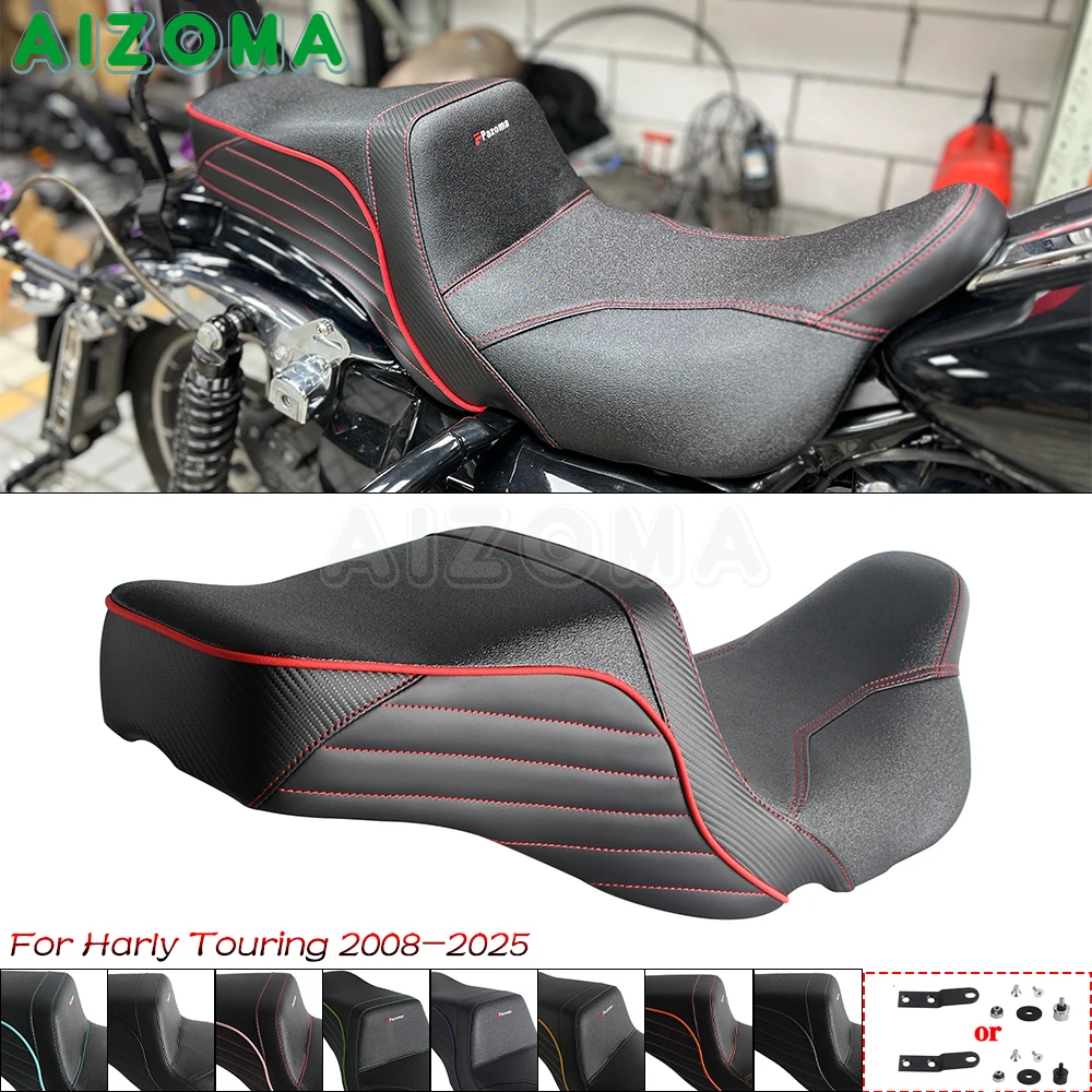 For Harley Touring Street Glide ST FLHXST EFI FLHX FLHXS Front Rear Seat Motorcycle Dual Driver Rear Passenger Seats 2008-2023