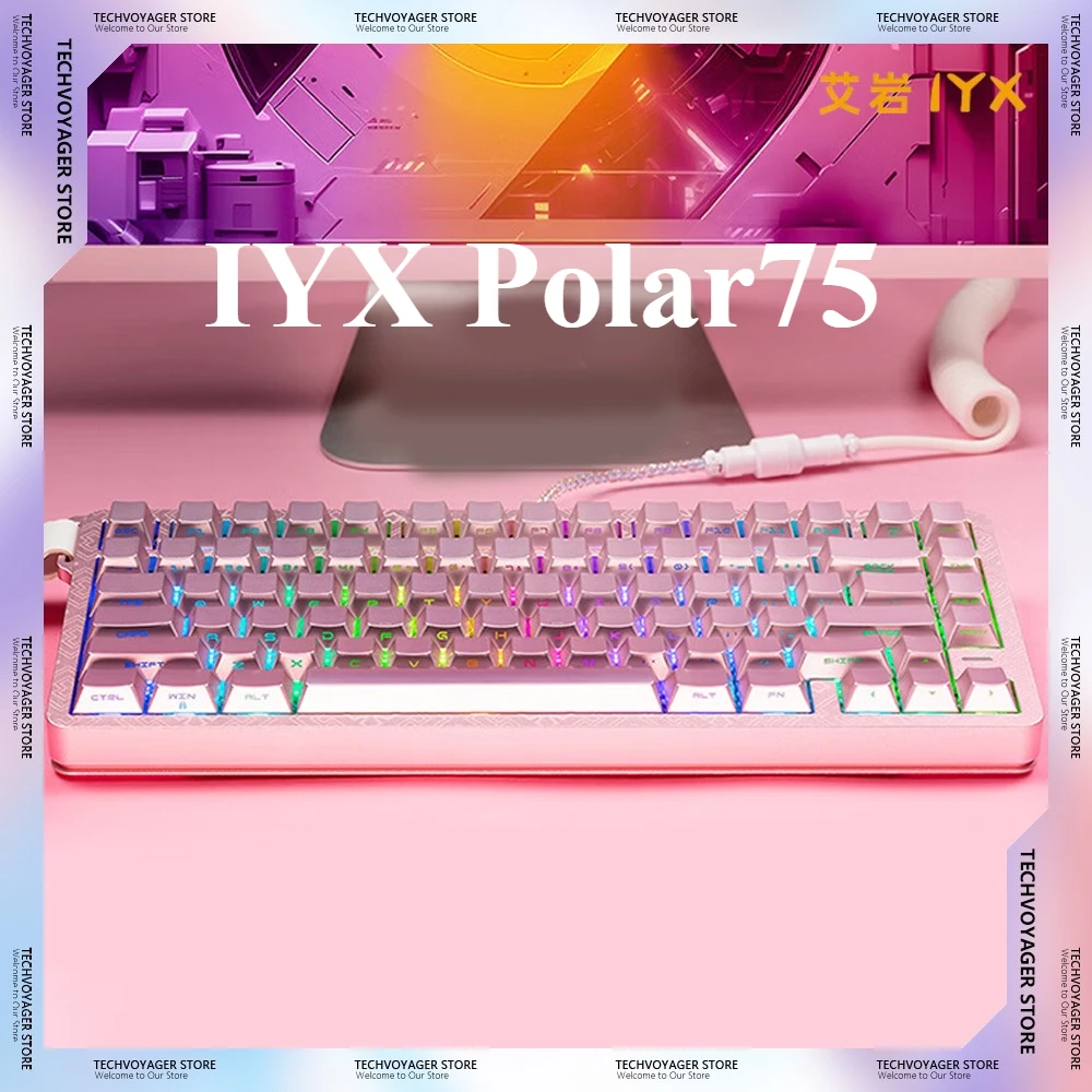

IYX Polar75 Ace Magnetic Switch Mechanical Keyboards RGB RT0.001 Suspension Gasket All Aluminum Custom Wired Keyboard PC Gifts