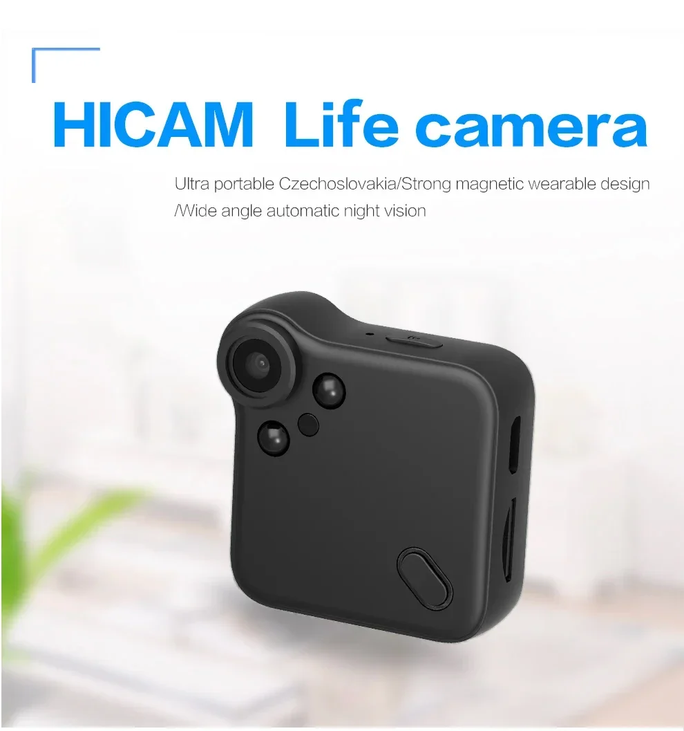 Imagem -02 - Mini Câmera ip Wifi com Visão Noturna Infravermelha Câmera de Vigilância Movimento Remoto Cctv Cartão tf Escondido Vigilância P2p hd 1080p