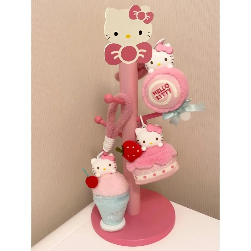 

Sanrio Hello Kitty Lazy High Value Shelf Pendant Earphone Storage Bracket Desktop Multifunctional Wooden Storage Rack