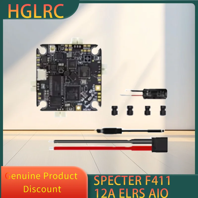 

HGLRC SPECTER F411 12A AIO F411 Flight Controller 12A 4in1 ESC 400mW UART ELRS 2.4G 2-4S LiPo 25.5X25.5mm for FPV Drone