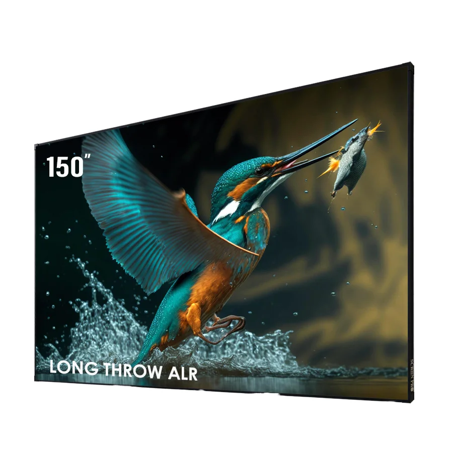 

150 Inch Black Crystal Fixed Frame Projection Screen 4K ALR Anti Light Long Throw 16:9 Home Projector Screen For Projection