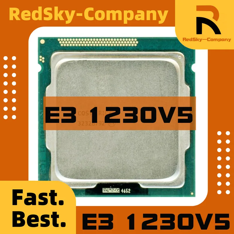 1pcs/lot perfect test E3-1230V5 E3-1230v5 E3 1230v5 E3 1230 v5 3.4 GHz Used 4-Core 8-Thread CPU 80W LGA 1151 CPU Processor