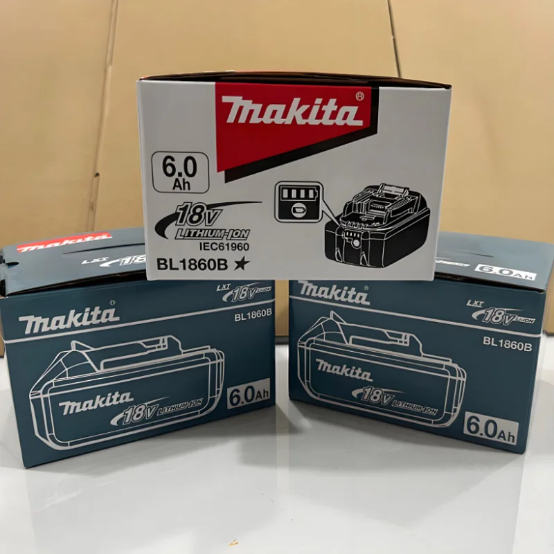 

Original Makita Battery, 18V 6.0Ah Rechargeable Battery, BL1850 BL1860, BL1890, BL1860B Power Tool, 18V Makita Lithium Battery