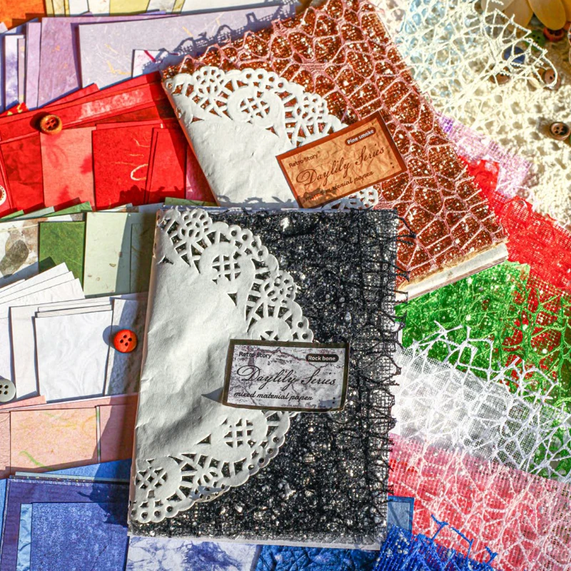 52pcs Daylily Series Mixed Material Pack Handbook Collage Material DIY Desk Calendar Greeting Card Frame Scrapbook Mug Diary