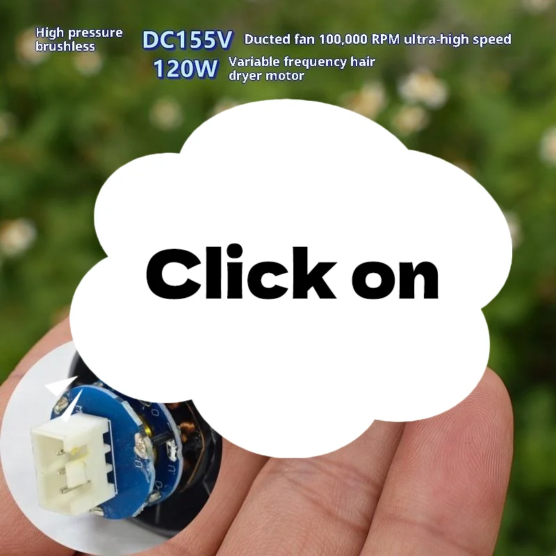 

1 шт., детали для фена с крыльчаткой, DC155 В, 120 Вт, микро бесщеточный канальный вентилятор, высокое напряжение, 100000 об/мин, сверхвысокоскоростной бесщеточный двигатель