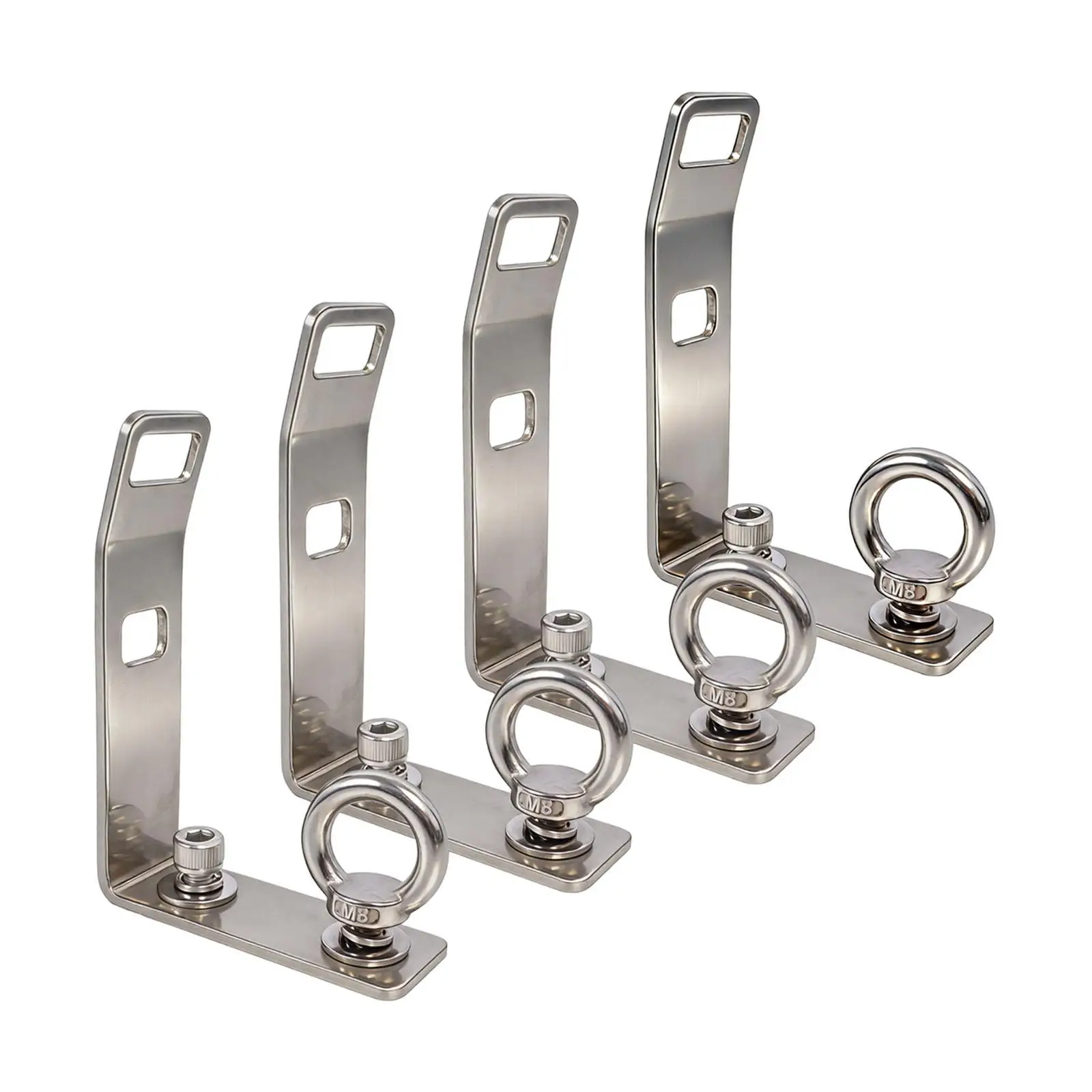 4 Pieces T Slot Roof Rack Stainless Steel Durability Premium Cargo Loads Stopper for Mountain Bikes Kayaks Ladders