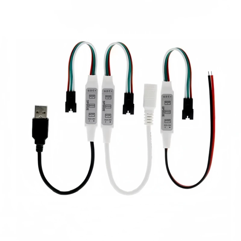 

1PCS Three-button mini controller full color 3-button controller 2811 LED light with light bar dimming SP002E