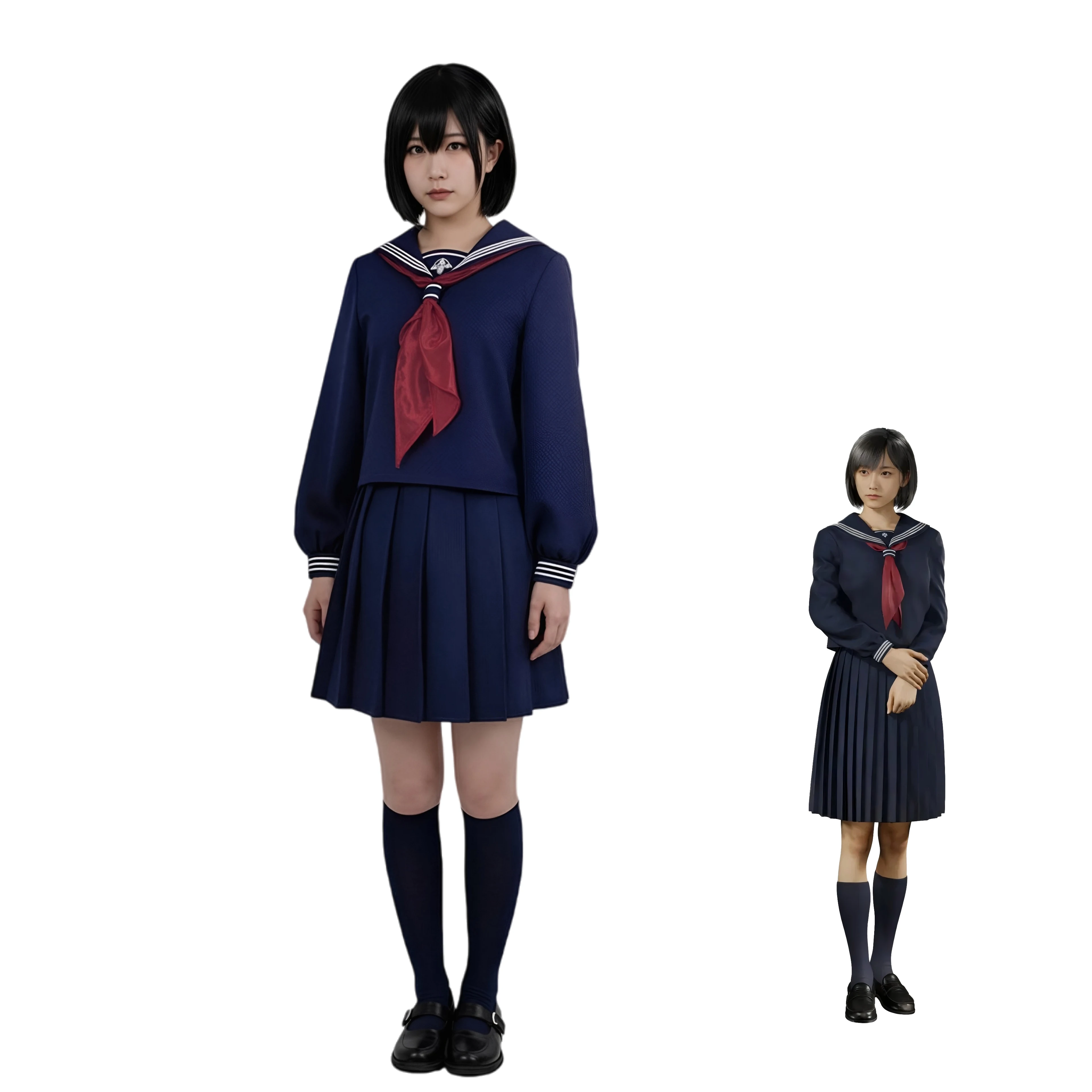 

Новый костюм для косплея Хинако Шимизу из Silent Hill F: юбка, женская школьная форма JK, полиэстеровое платье, костюм для Хэллоуина, ролевых игр и вечеринок