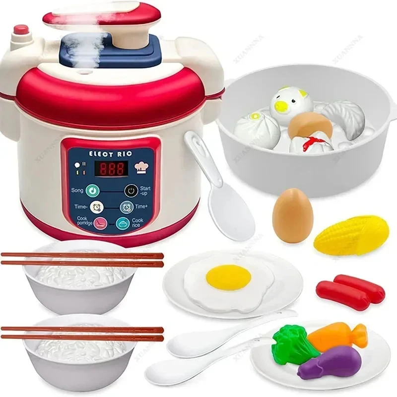 DIY Pretend Kitchen Game Children Toys Set Cookware Fruits Vegetable Cutting Simulation Cooking Toys Accessories Girls Kids Toys