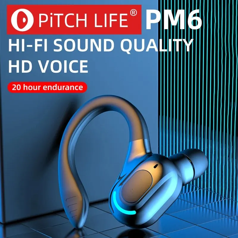 PiTCHLIFE-PM6 TWS Bluetooth 5.3 Headset Wireless Headset In.Ear Stereo Noise Reduction Sports Headset with Microphone Headset