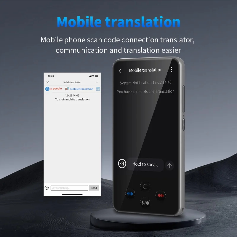 مترجم محمول S85 Pro WiFi 138 لغة عبر الإنترنت تسجيل ذكي غير متصل ترجمة ChatGPT ترجمة مجموعة الصور الصوتية