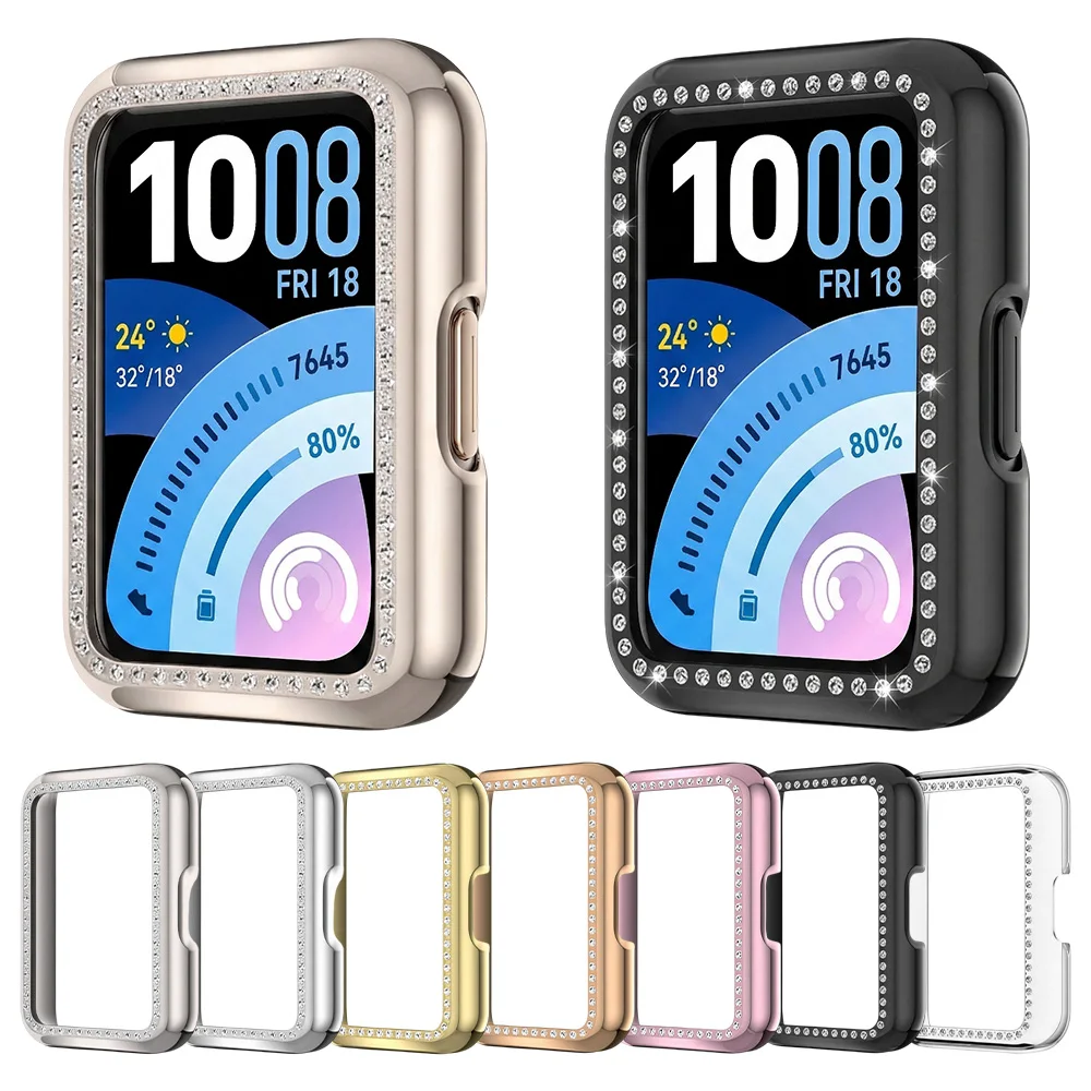 Diamond Case for Huawei Band 11 Anti-scratch Cover Hollow Protective Shiny No Screen Protector  for Band11 Decorate Accessories