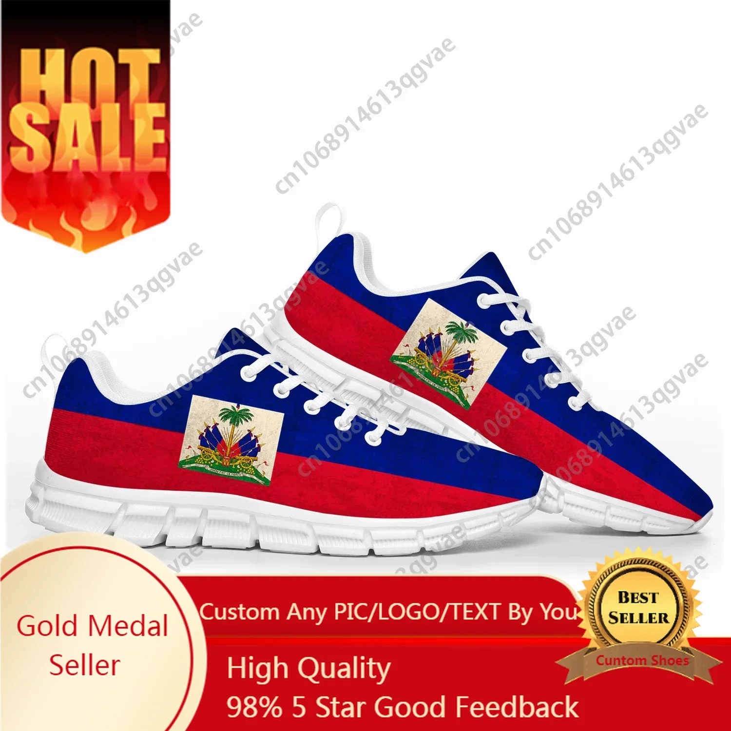 

Haitian Flag Sports Shoes Mens Womens Teenager Sneakers Haiti Casual Custom High Quality Couple Shoes