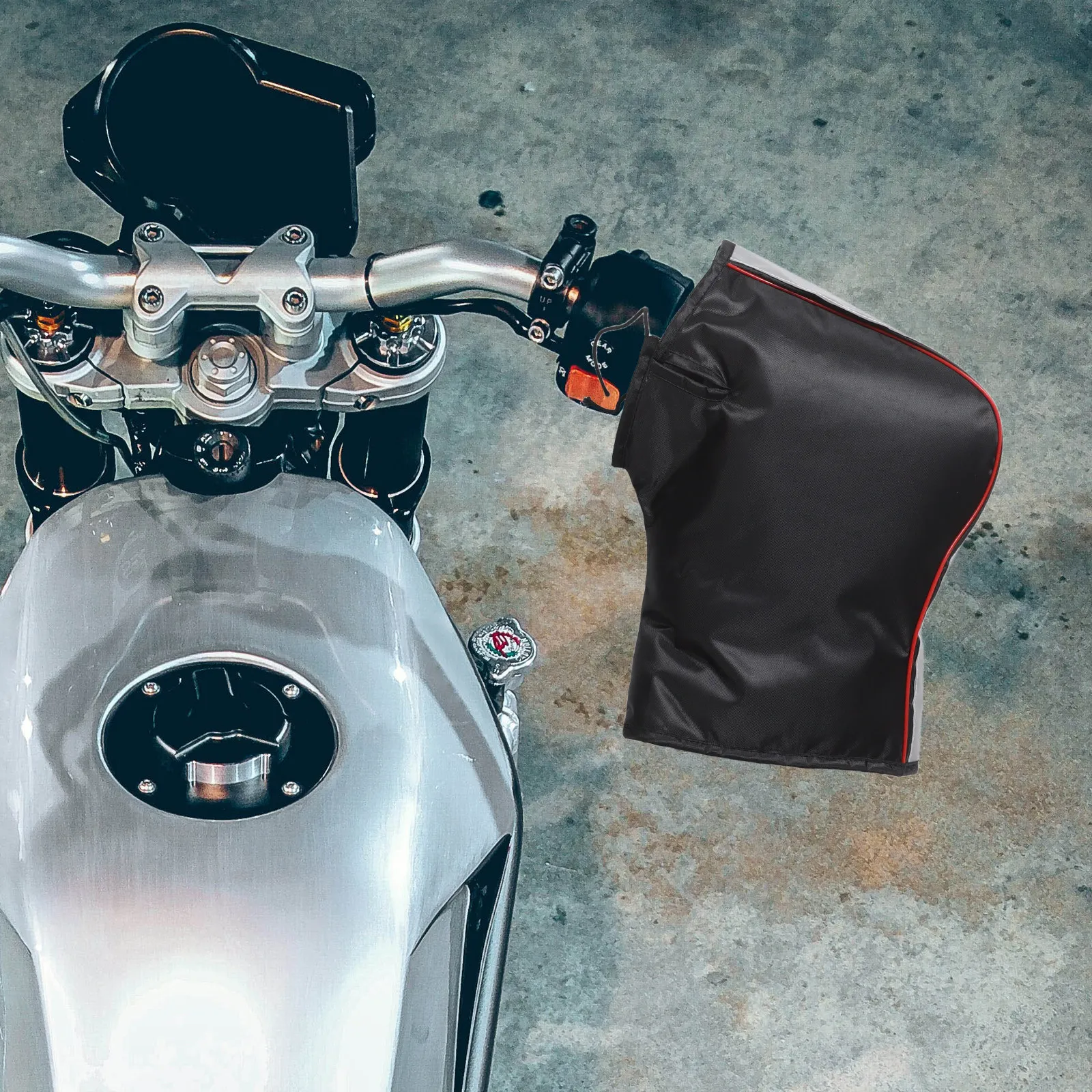 

1 пара светоотражающих зимних мотоциклетных перчаток для руля, термоизолированные, ветрозащитные, морозостойкие перчатки для квадроциклов и снегоходов