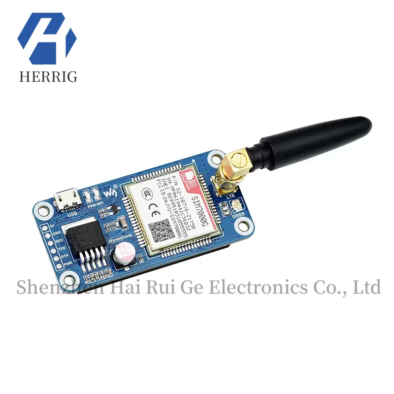 MicroSnow Raspberry Pi NB-IoT/2G Communication/GNSS Expansion Board SIM7000G Module, Globally Compatible