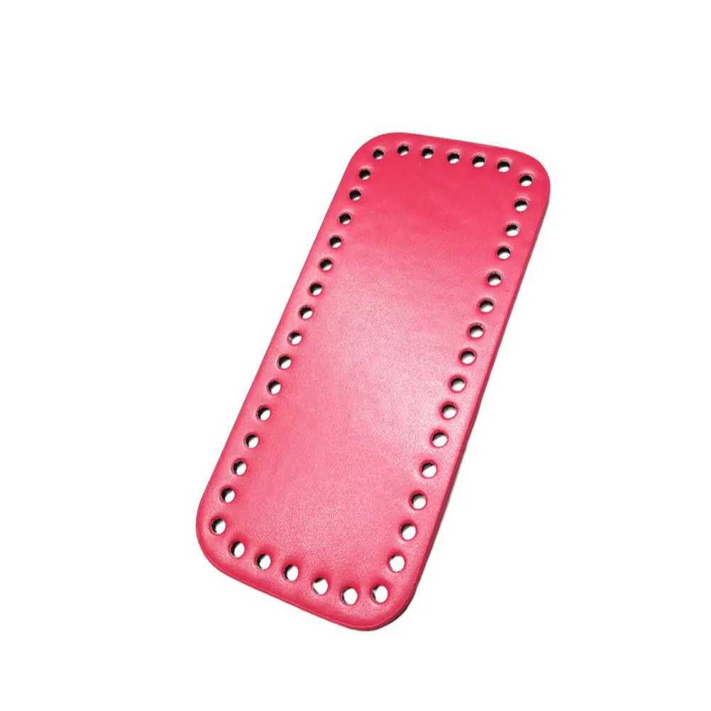 

PU DIY Bag Bottom Base Needle Crochet Shaper Pad Gloss Lamination Wear-Resistant Rosy Color for Handmade